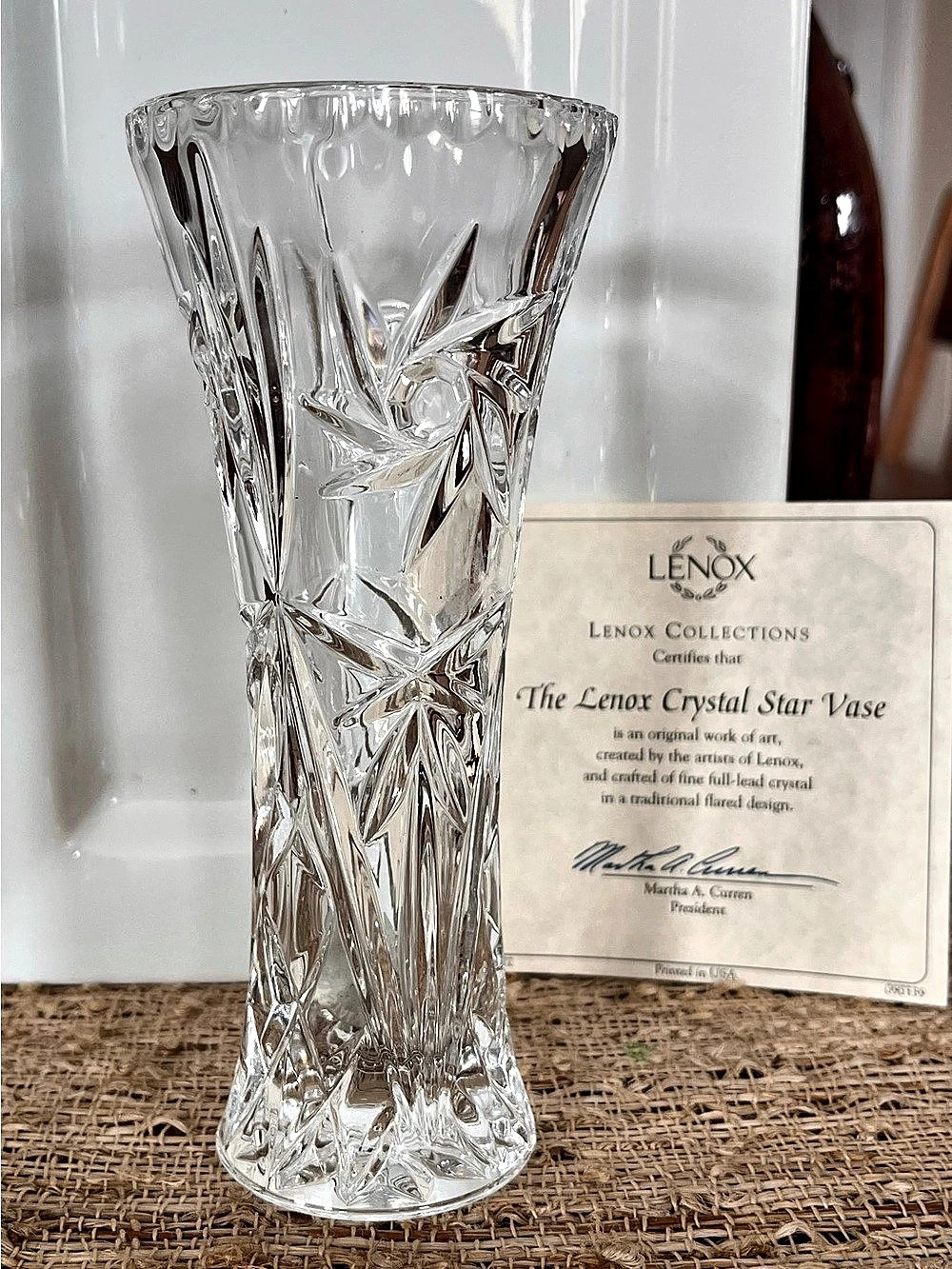 Lenox The Lenox Crystal Star Vase Crystal Star Vase Clear Like New